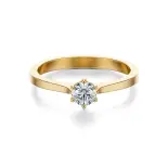 Pierścionek zaręczynowy złoty z diamentem AJPZ_097